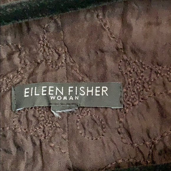 Eileen fisher silk jacket, burgandy/brown textured - Picture 4 of 5